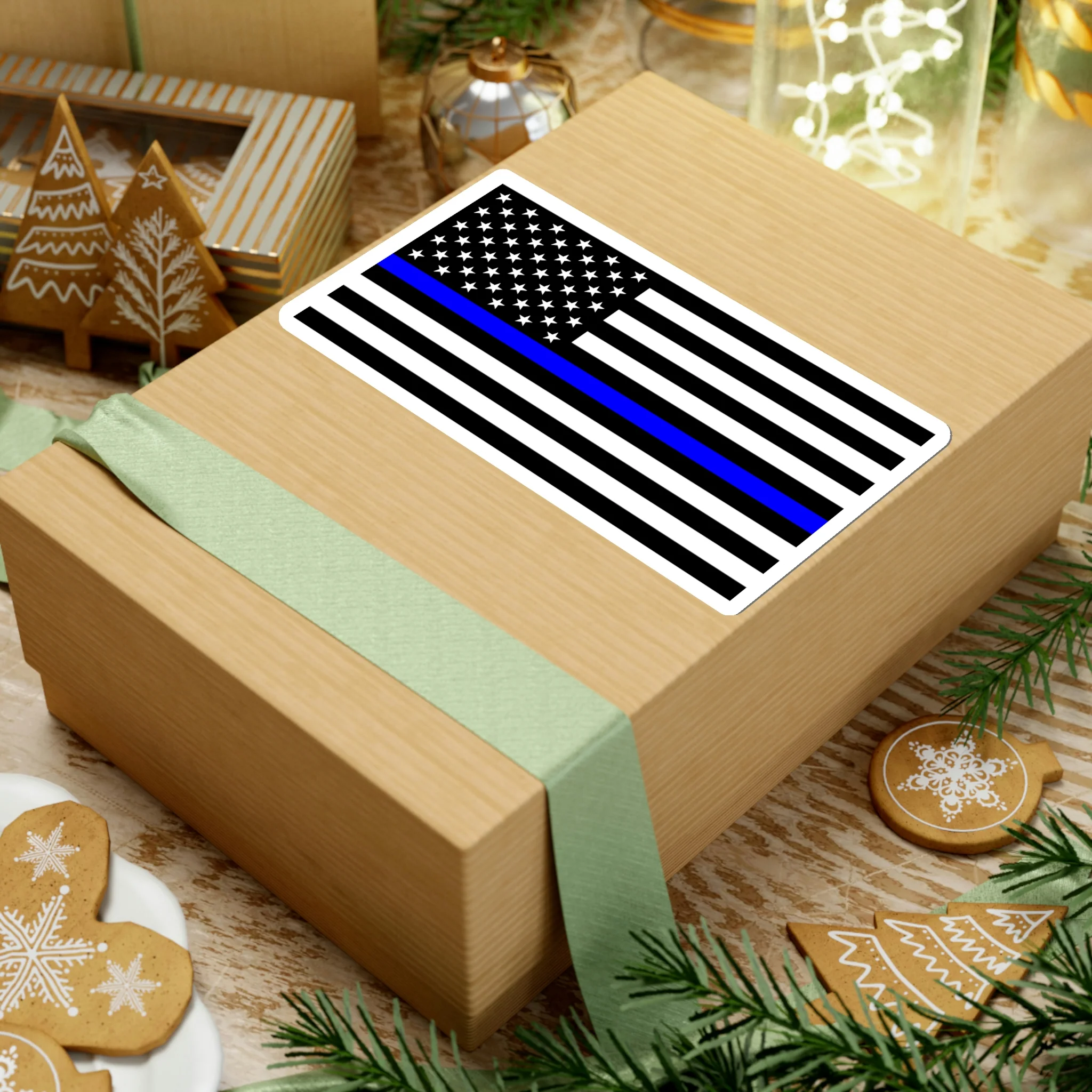 Thin Blue Line Flag Sticker - Image 22