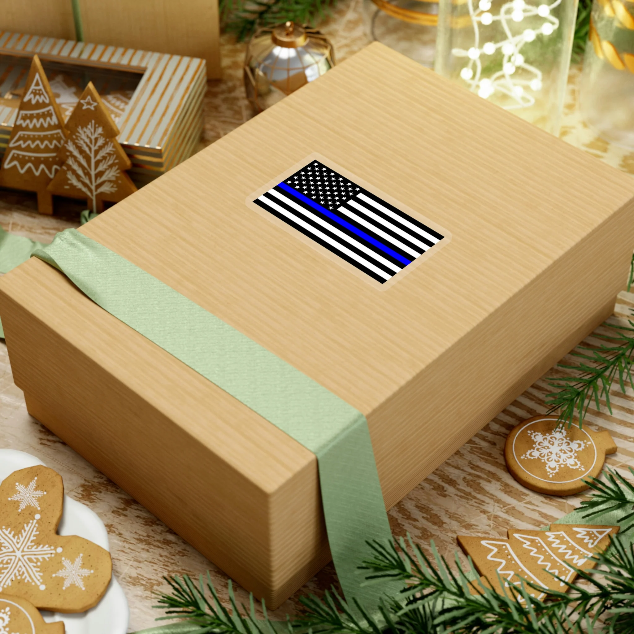 Thin Blue Line Flag Sticker - Image 9