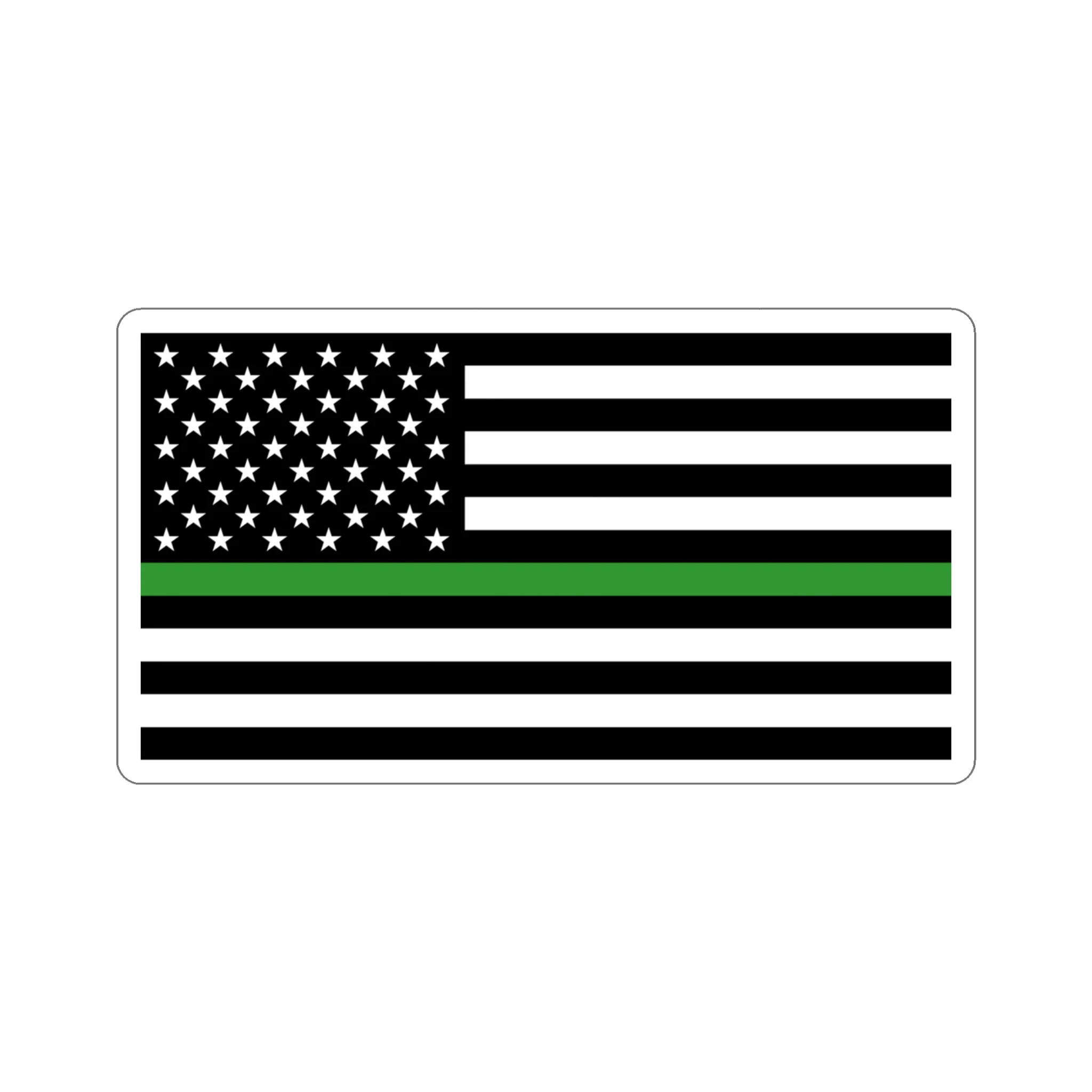 Thin Green Line Flag Sticker - Image 15