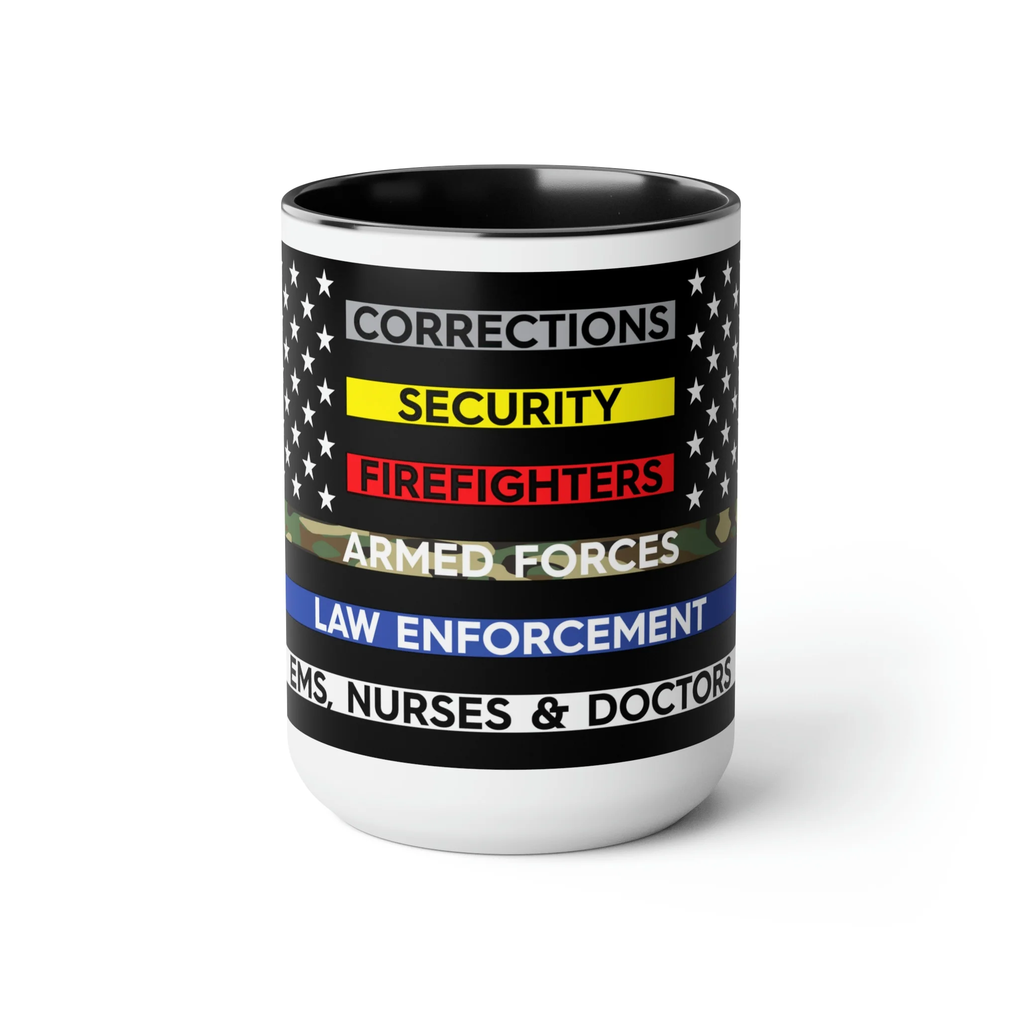 Thin Line USA Flag™ Coffee Mugs, 15oz - Image 2