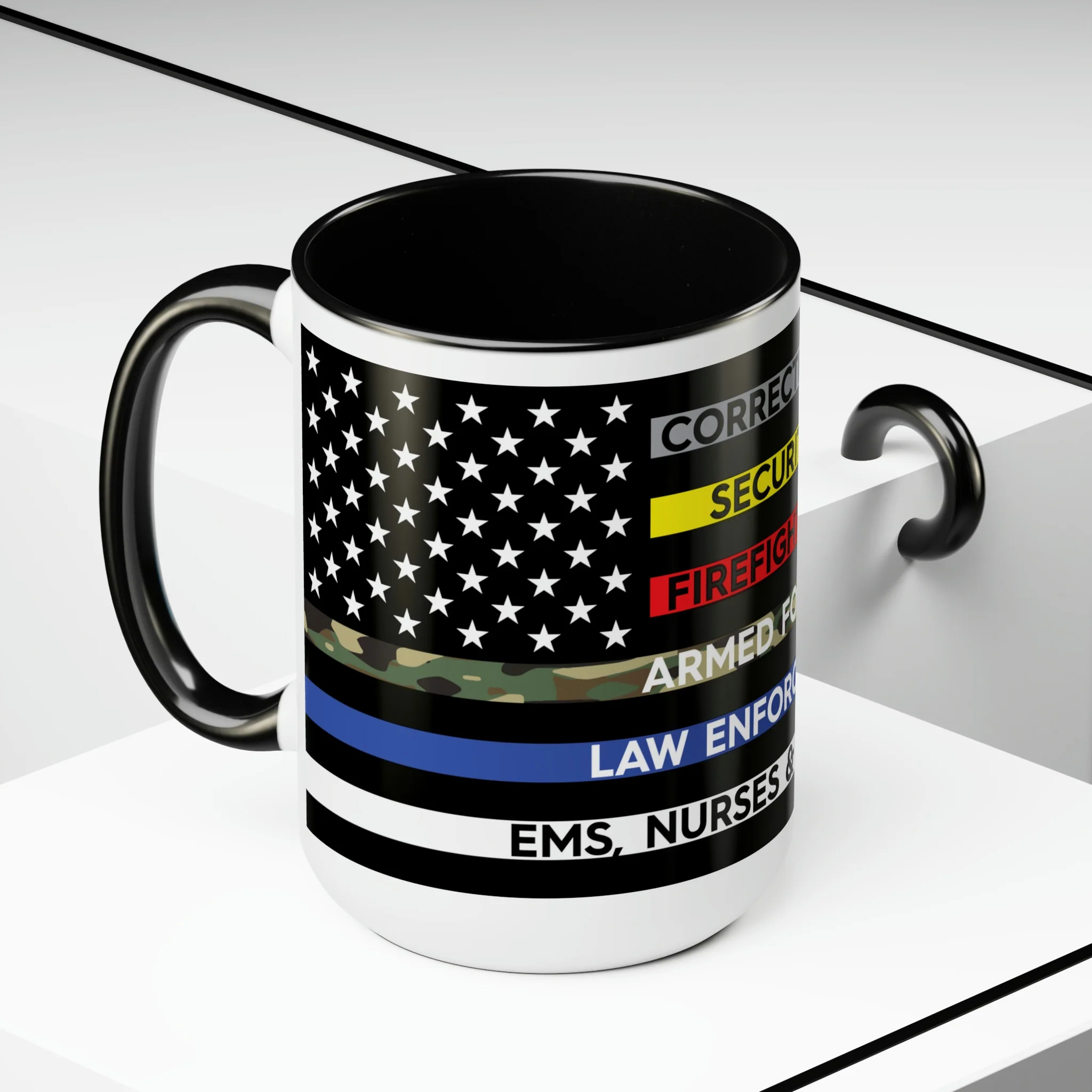 Thin Line USA Flag™ Coffee Mugs, 15oz - Image 5