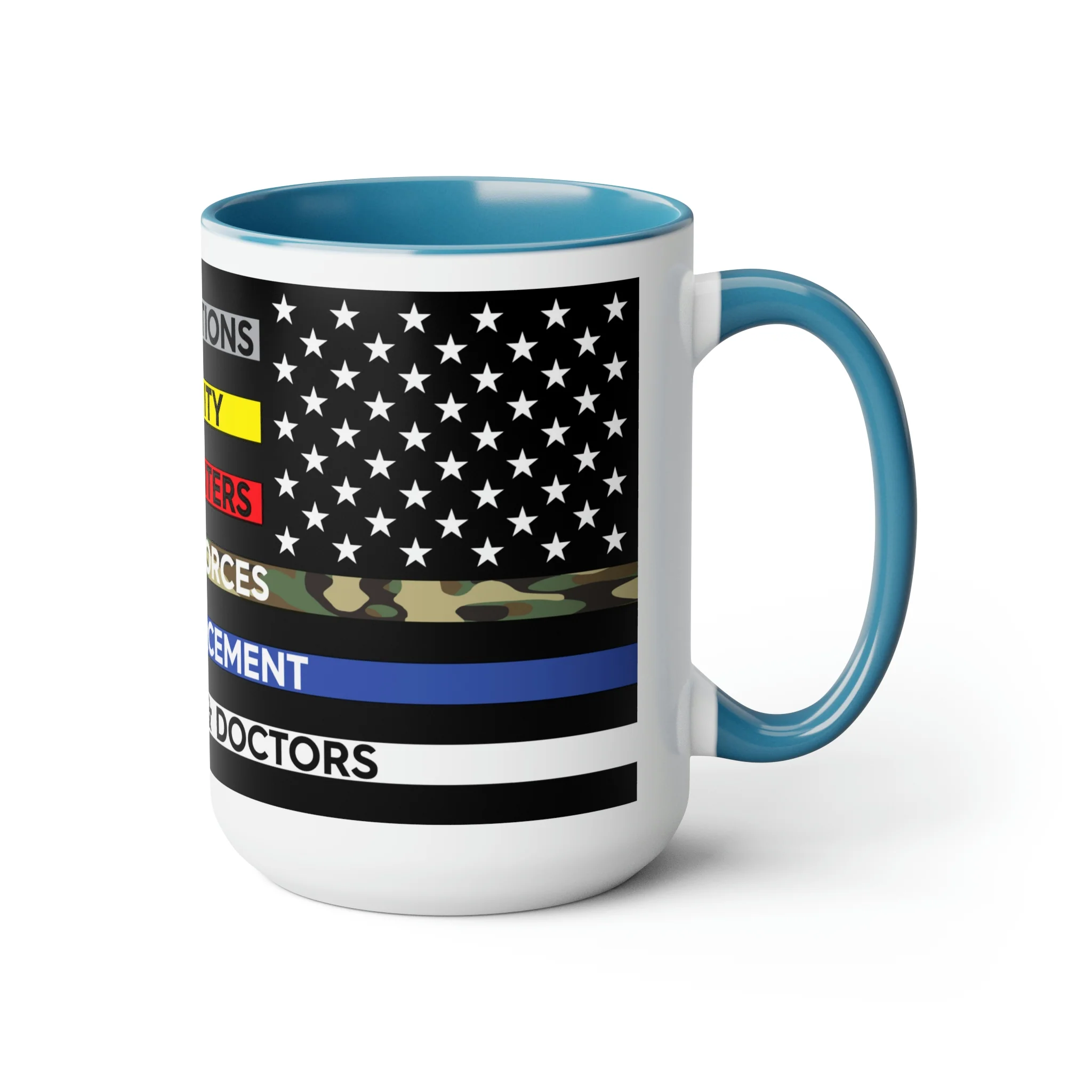 Thin Line USA Flag™ Coffee Mugs, 15oz - Image 8