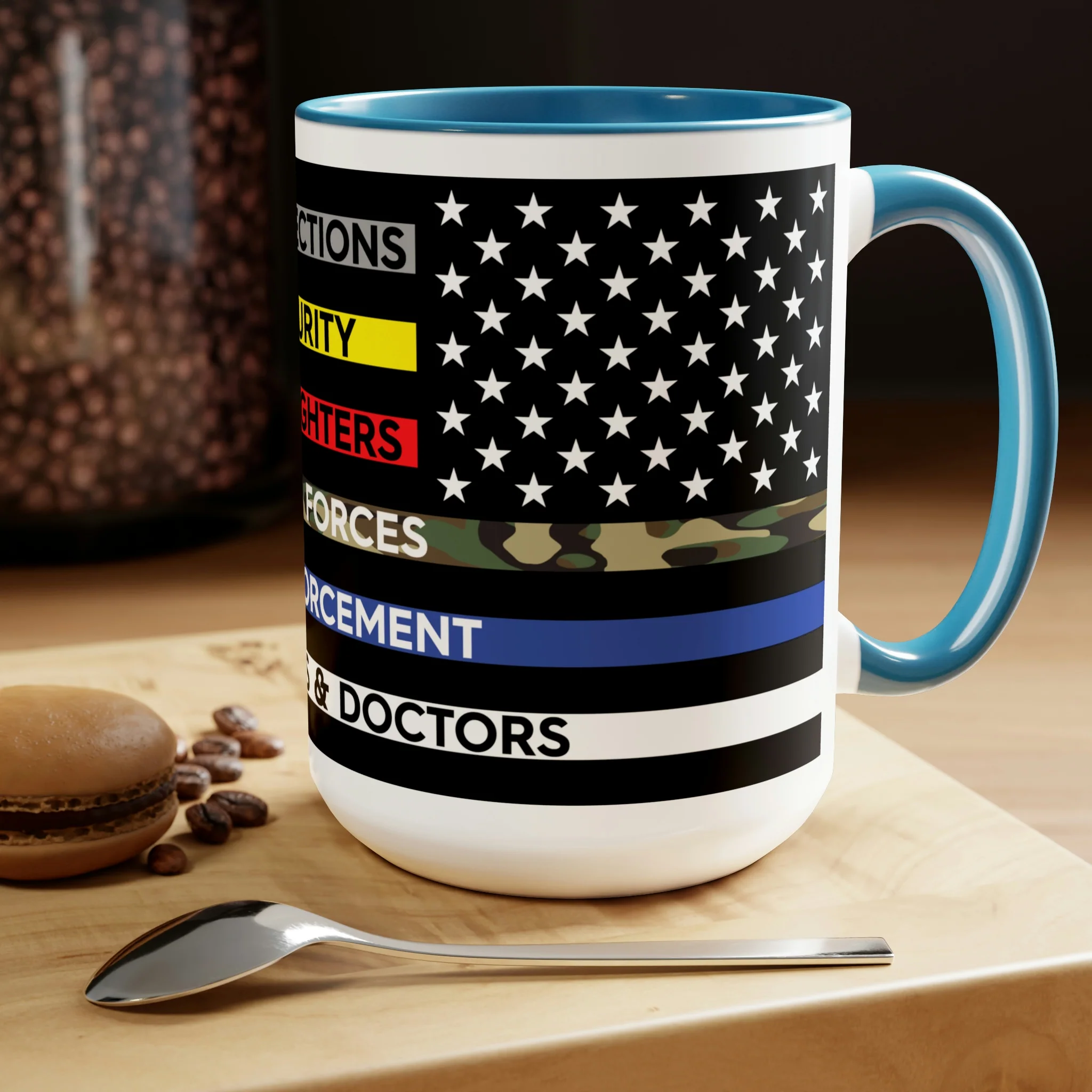 Thin Line USA Flag™ Coffee Mugs, 15oz - Image 9