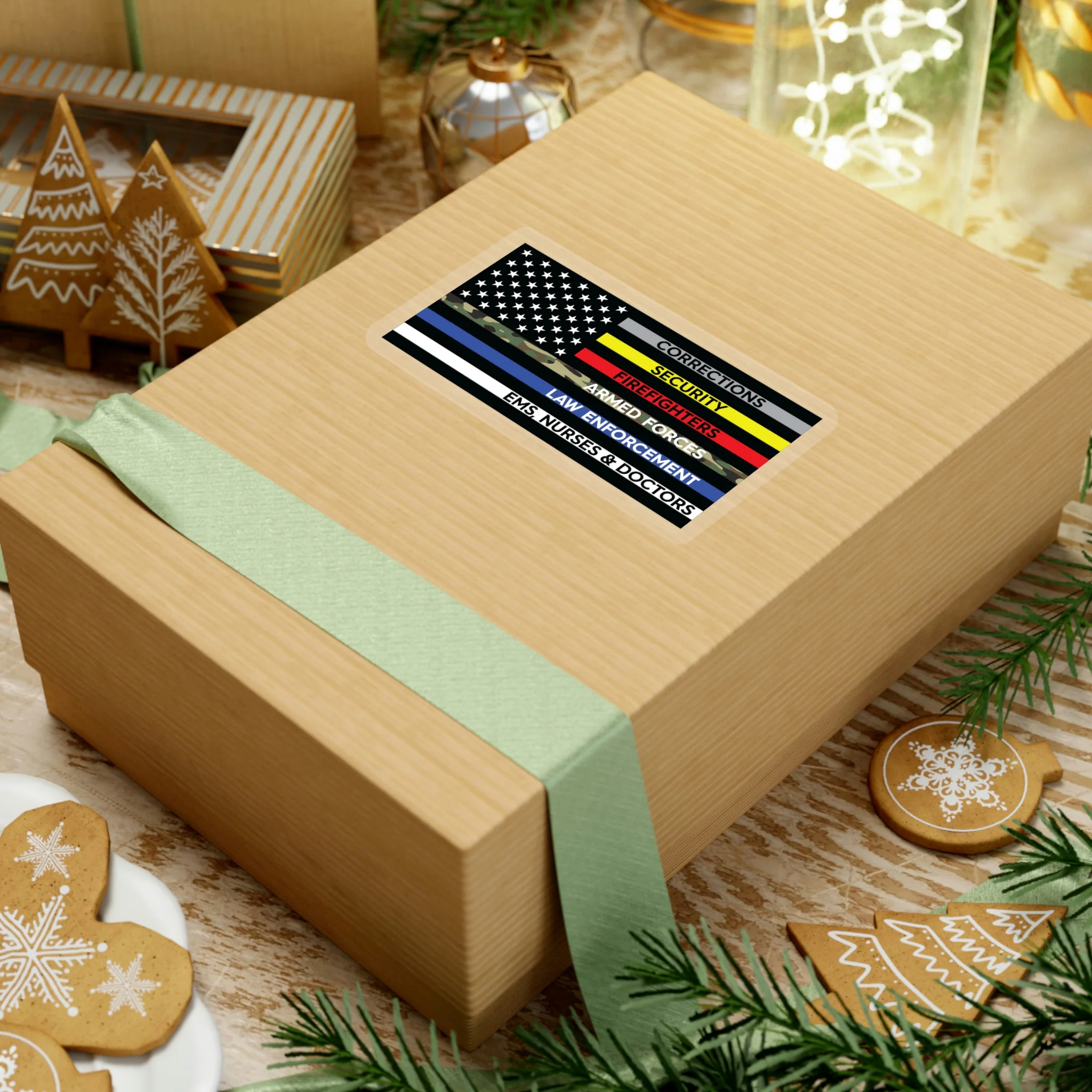 Thin Line USA Flag™ Sticker - Image 14