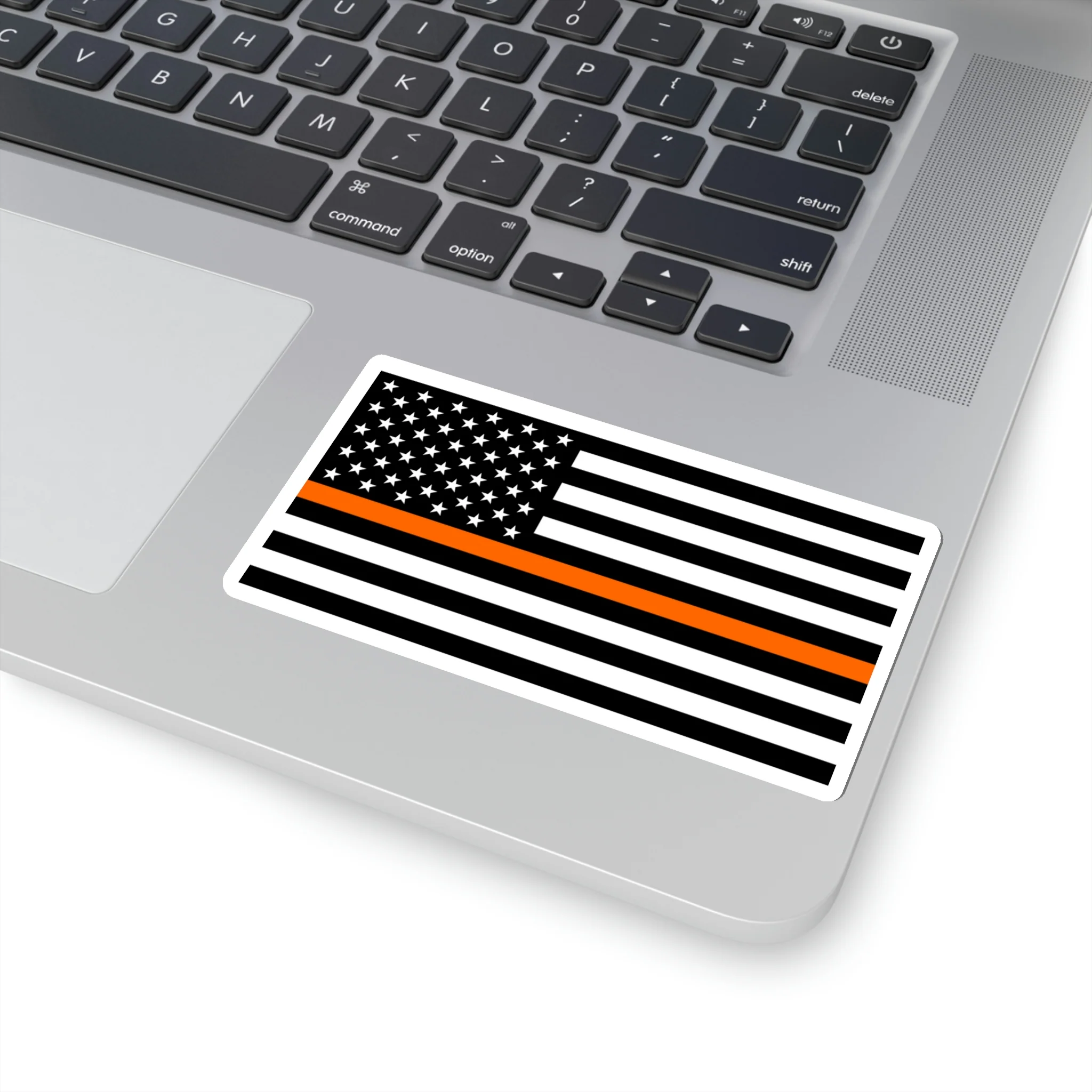 Thin Orange Line Flag Sticker - Image 16