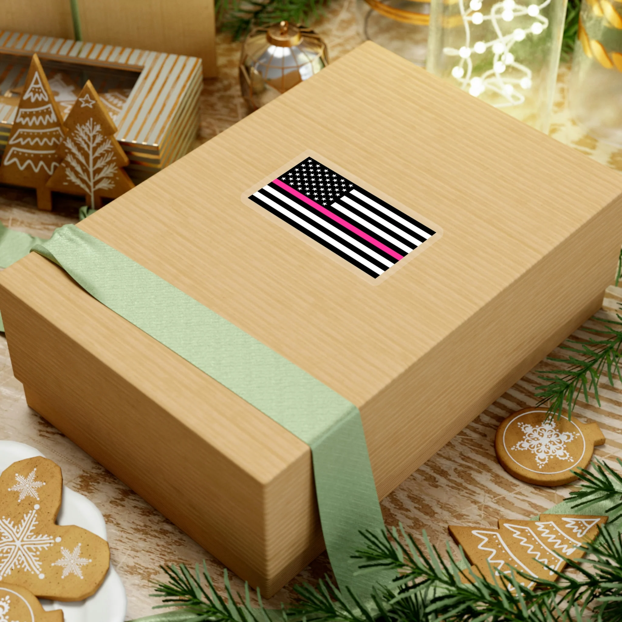 Thin Pink Line Flag Sticker - Image 9