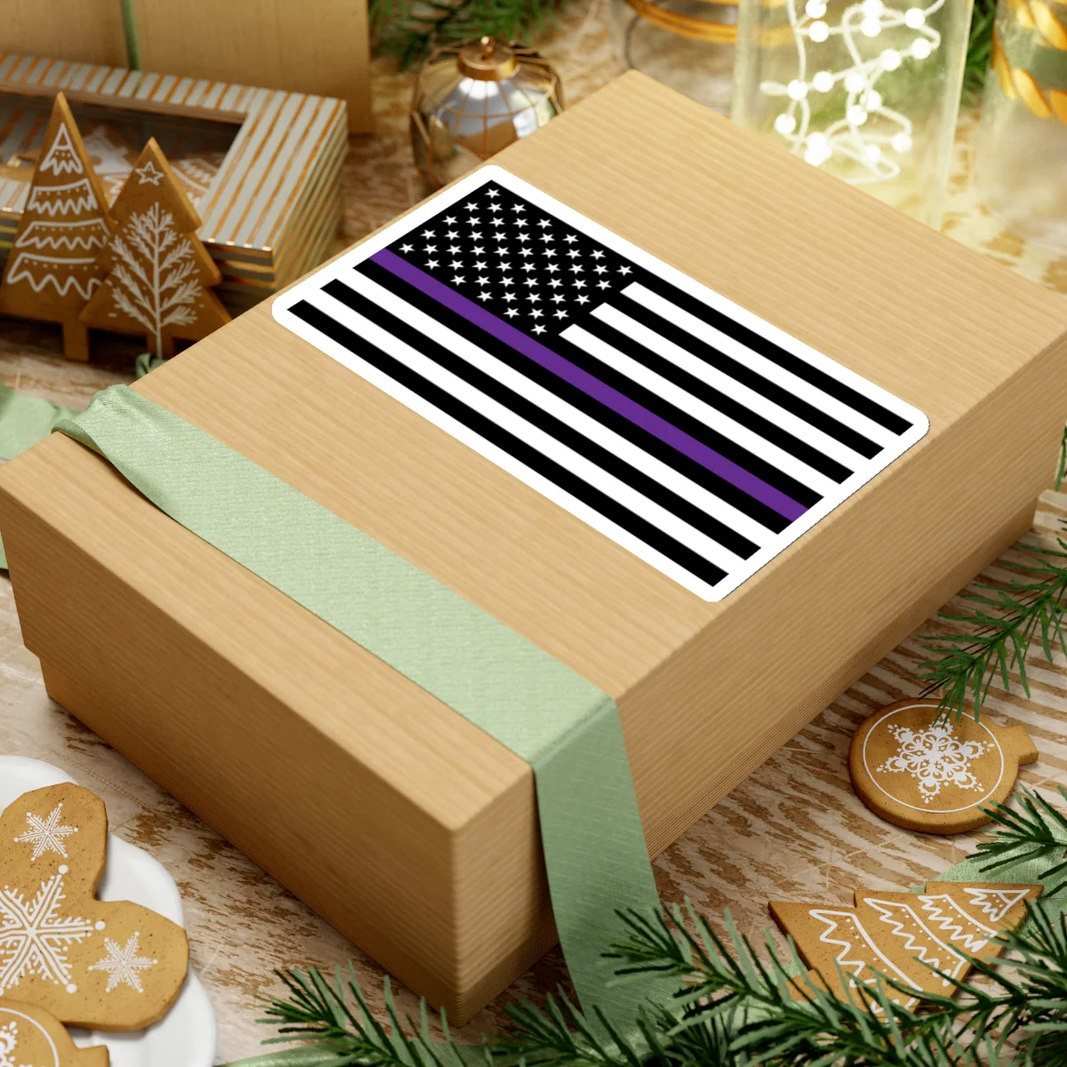 Thin Purple Line Flag Sticker - Image 24