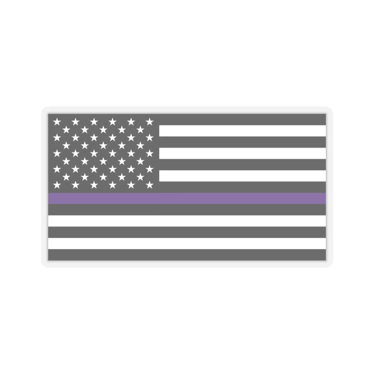 Thin Purple Line Flag Sticker - Image 3