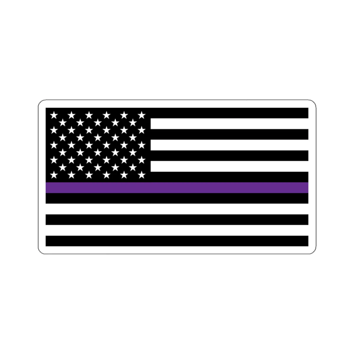 Thin Purple Line Flag Sticker - Image 6
