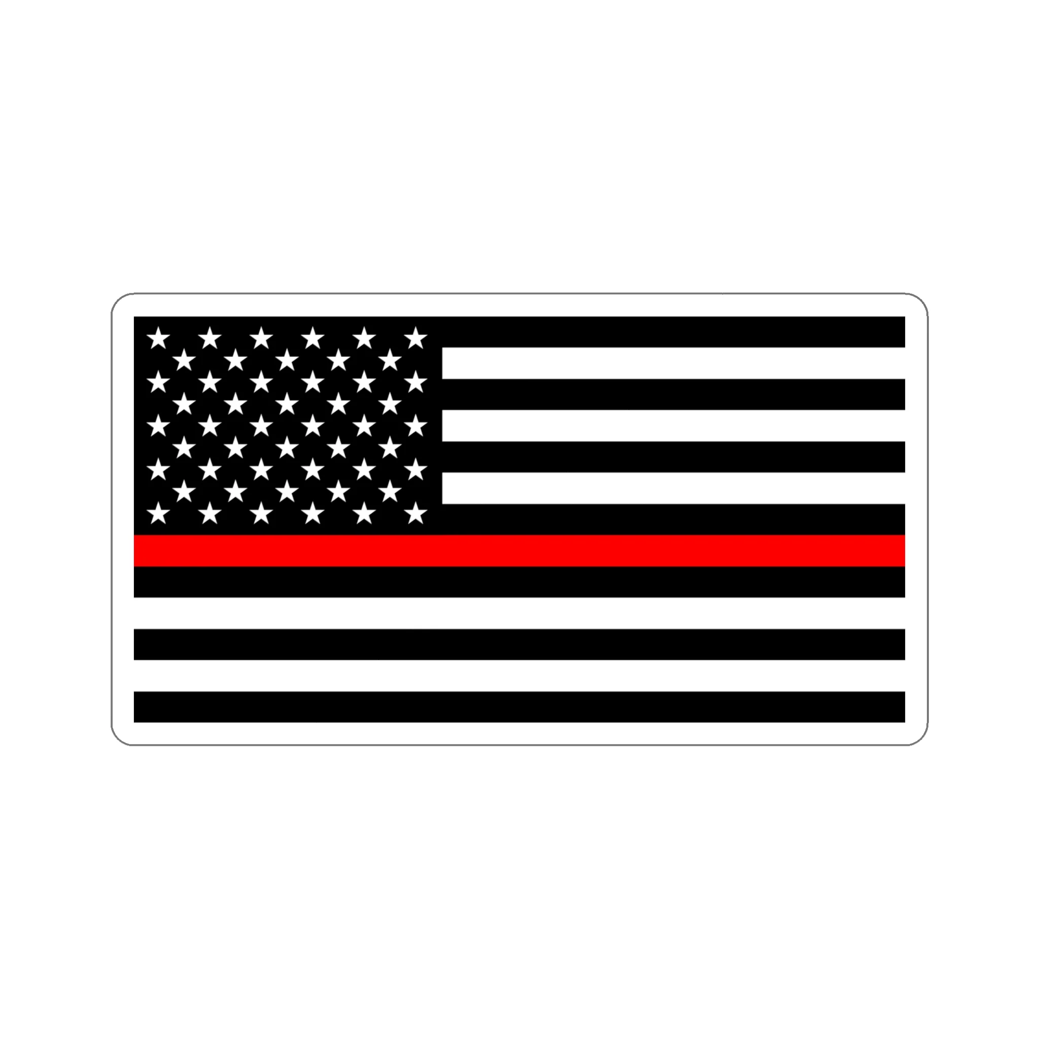 Thin Red Line Flag Sticker - Image 20