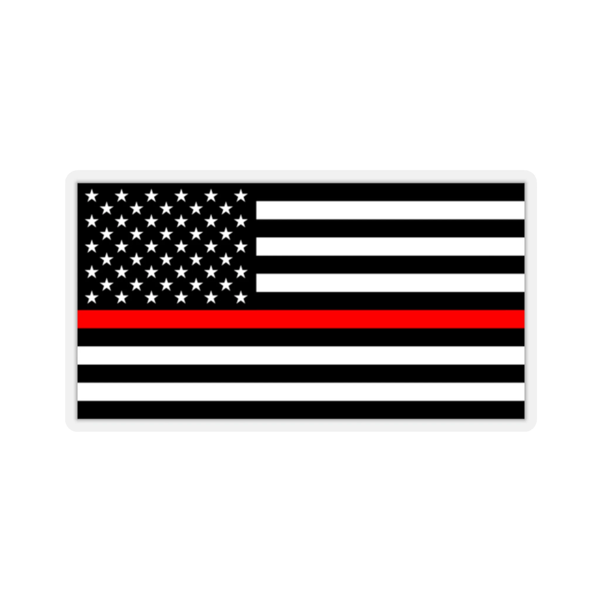 Thin Red Line Flag Sticker - Image 5