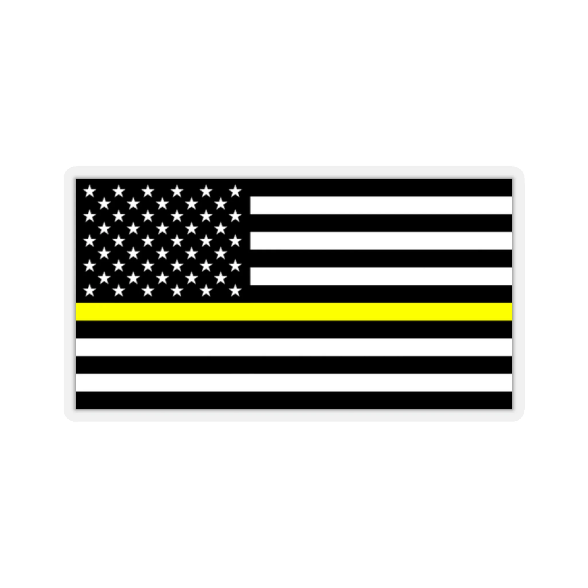 Thin Yellow Line Flag Sticker - Image 2
