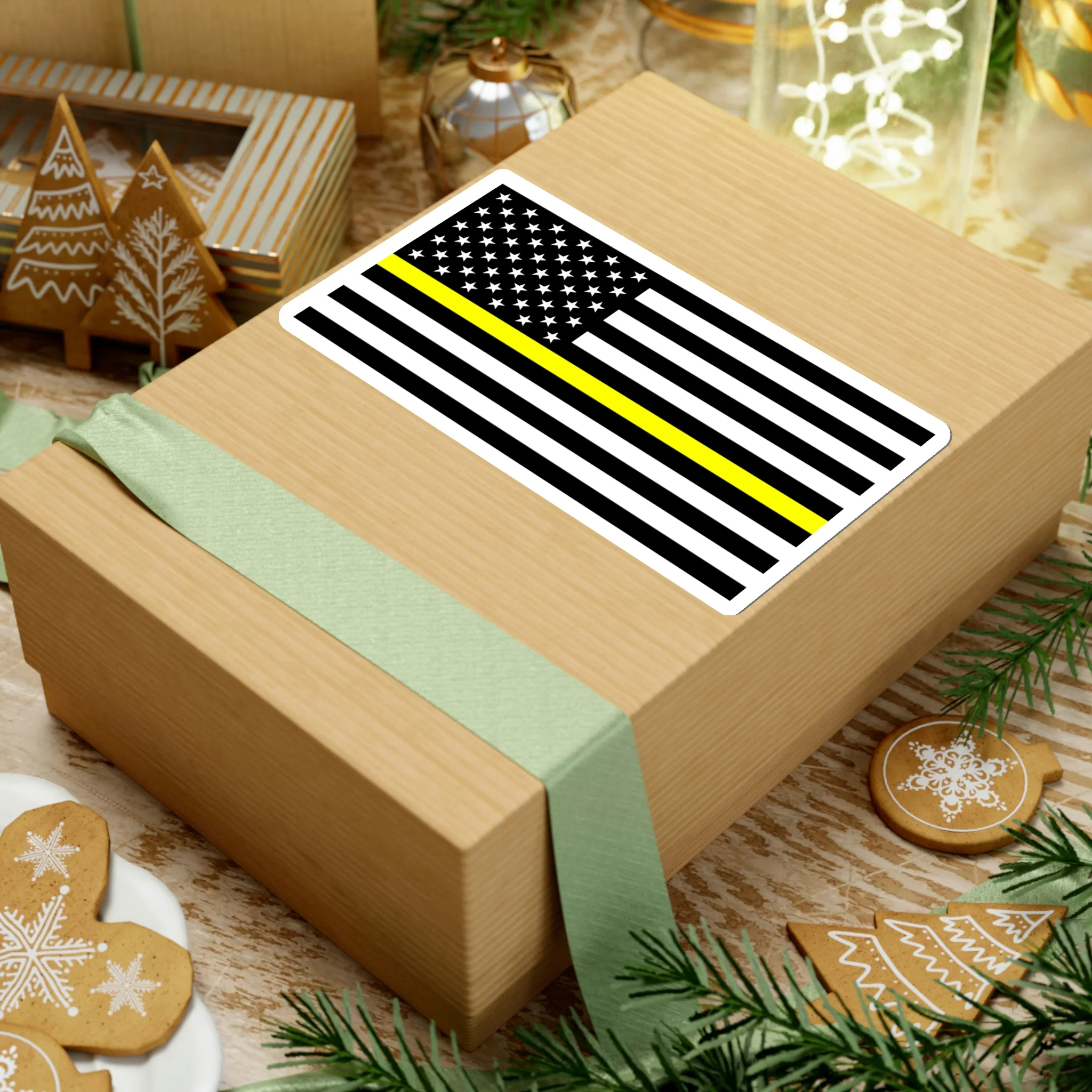 Thin Yellow Line Flag Sticker - Image 22