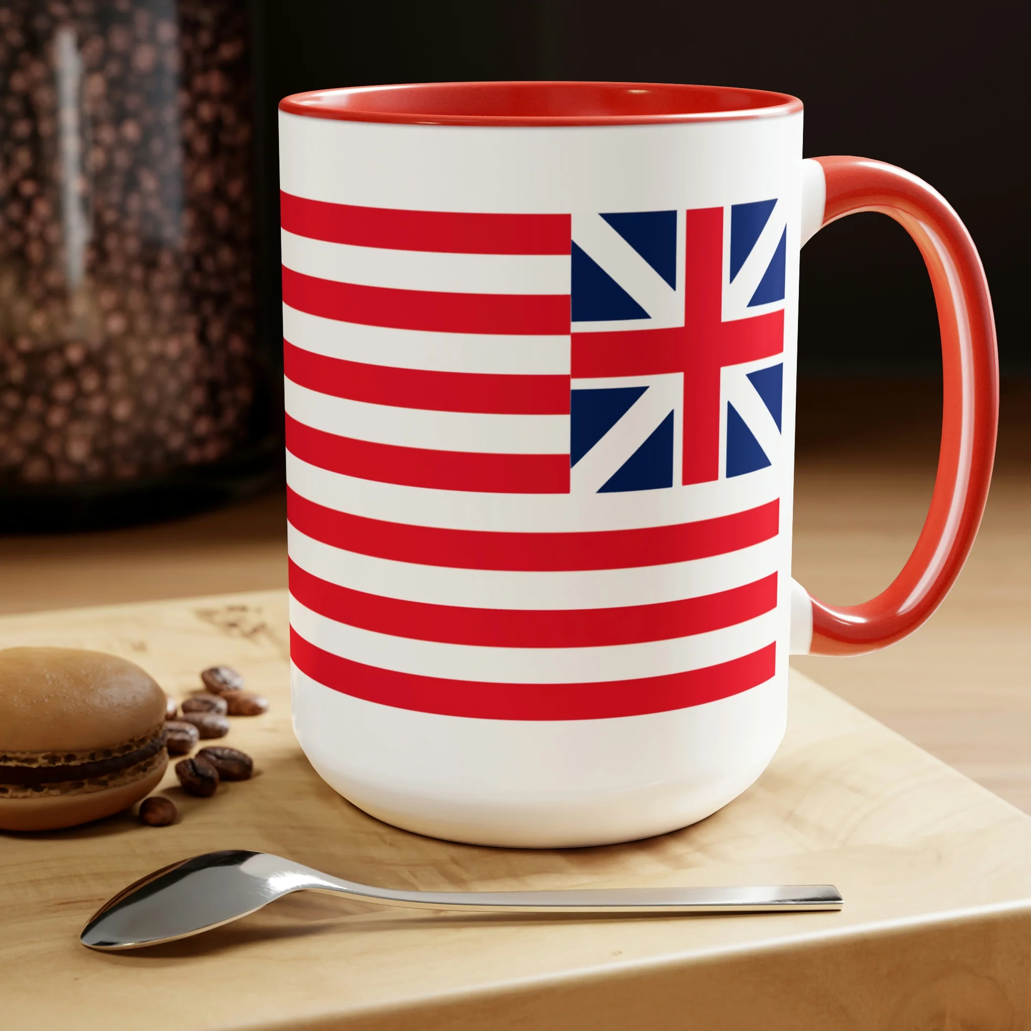 Two-Tone Grand Union Flag Coffee Mugs, 15oz - Image 24