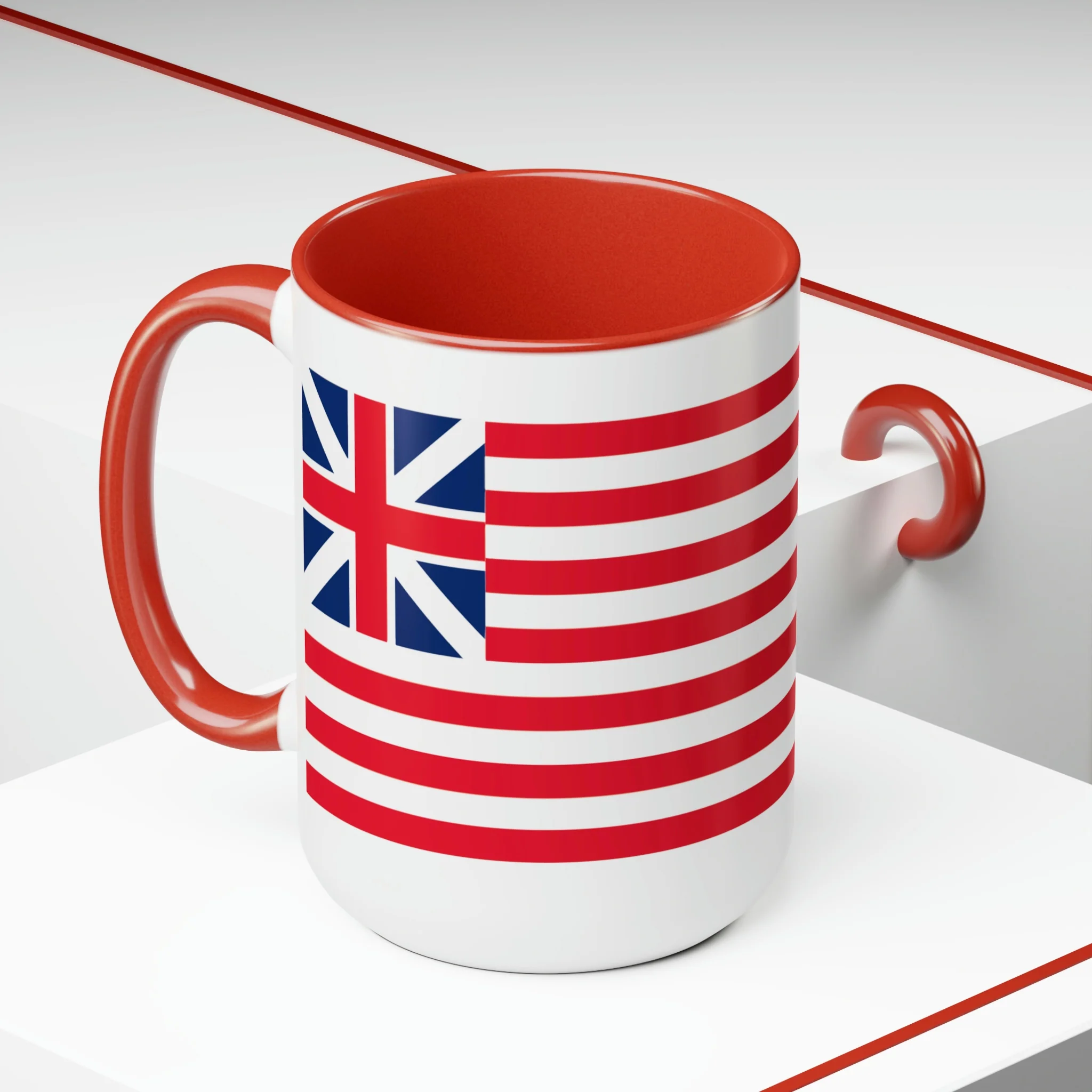 Two-Tone Grand Union Flag Coffee Mugs, 15oz - Image 25
