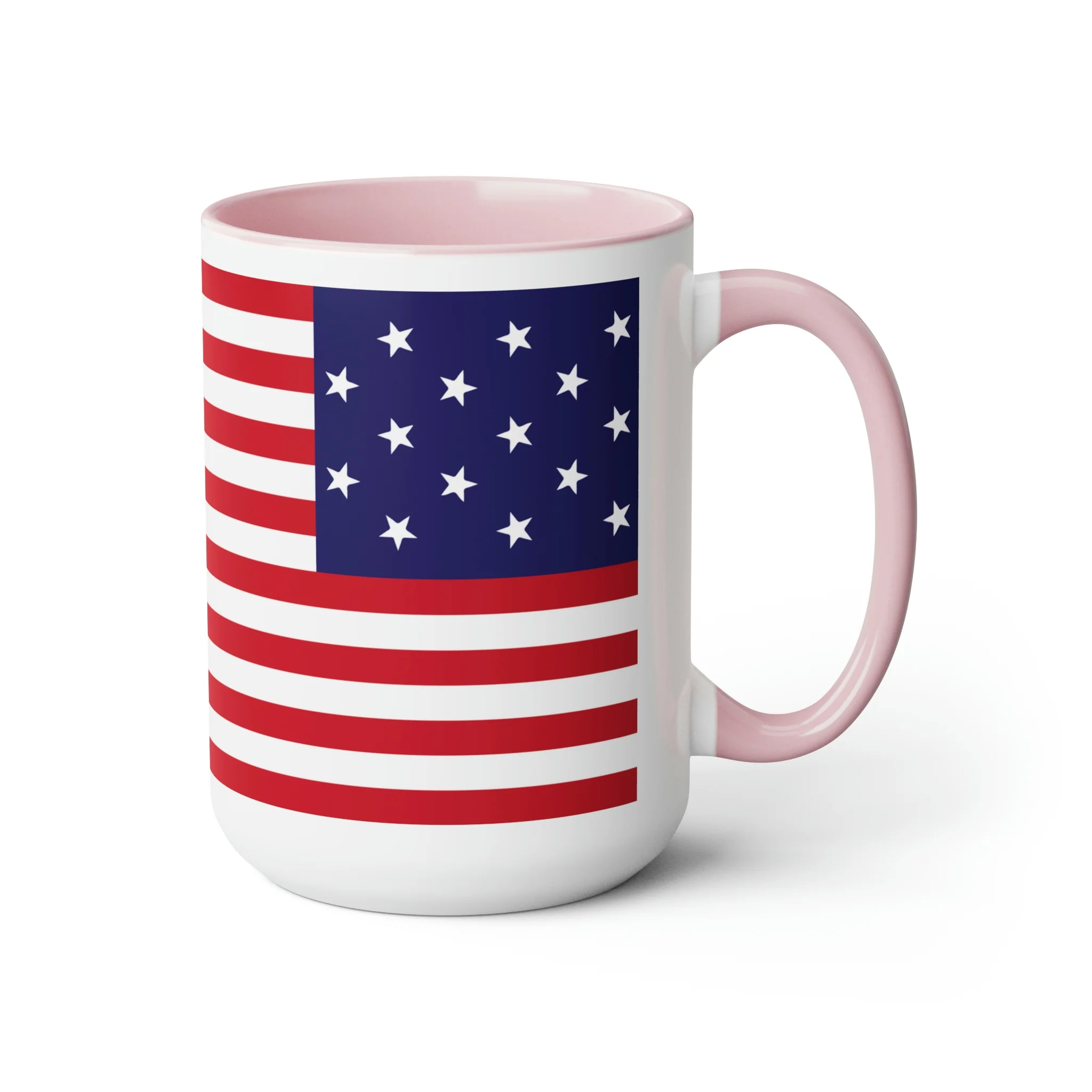 Two-Tone Star Spangled Banner Flag Coffee Mugs, 15oz - Image 18