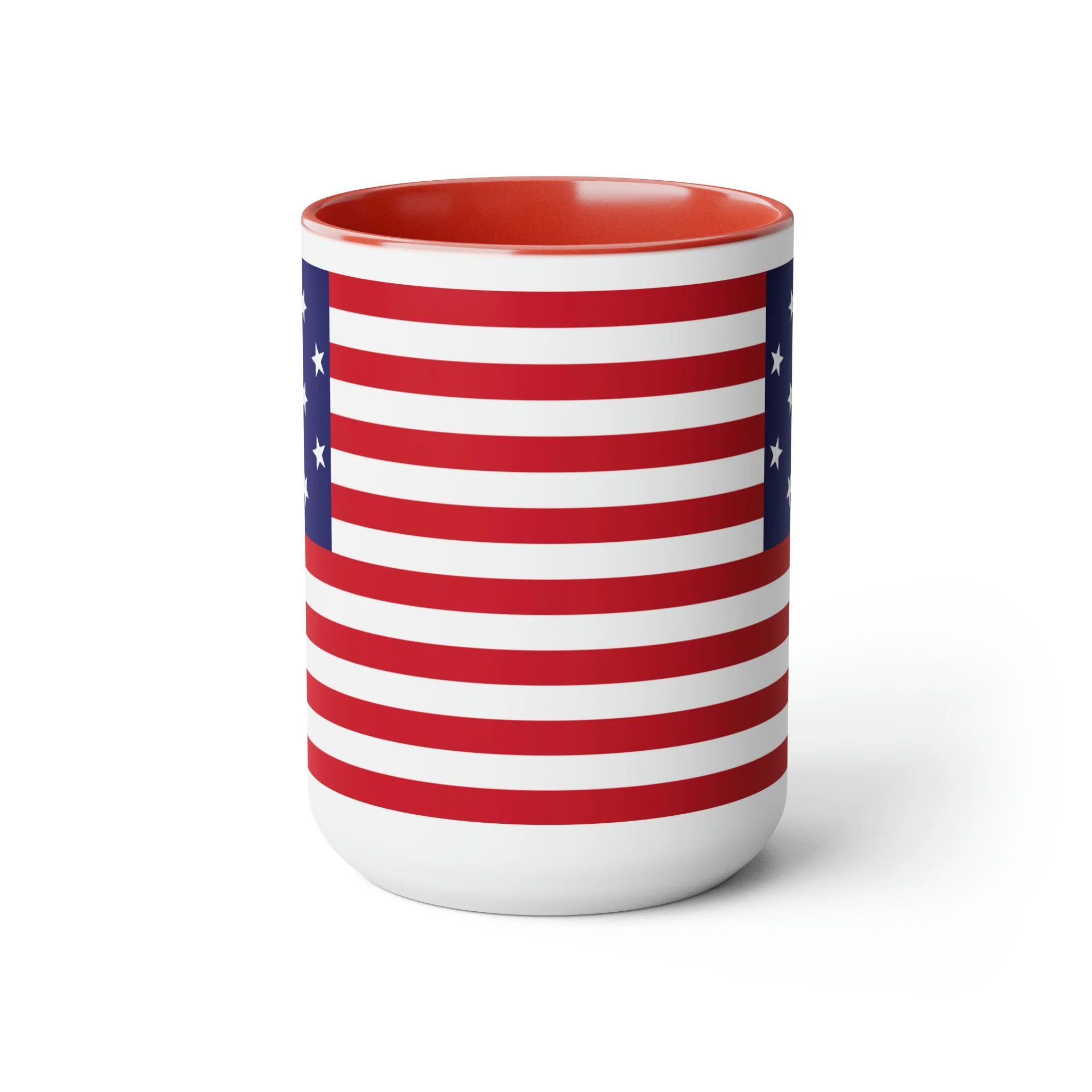 Two-Tone Star Spangled Banner Flag Coffee Mugs, 15oz - Image 22