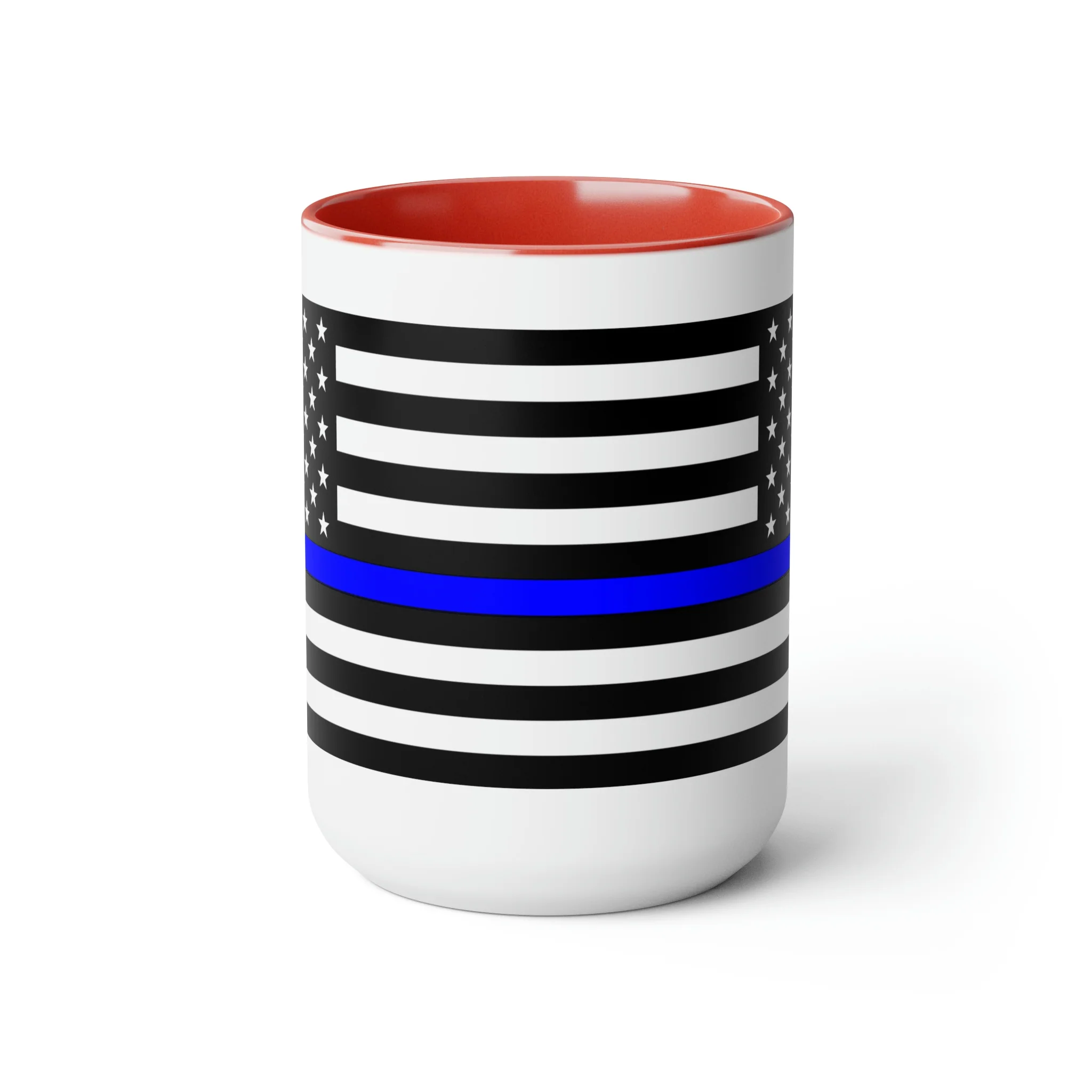 Two-Tone Thin Blue Line Flag Coffee Mugs, 15oz - Image 22