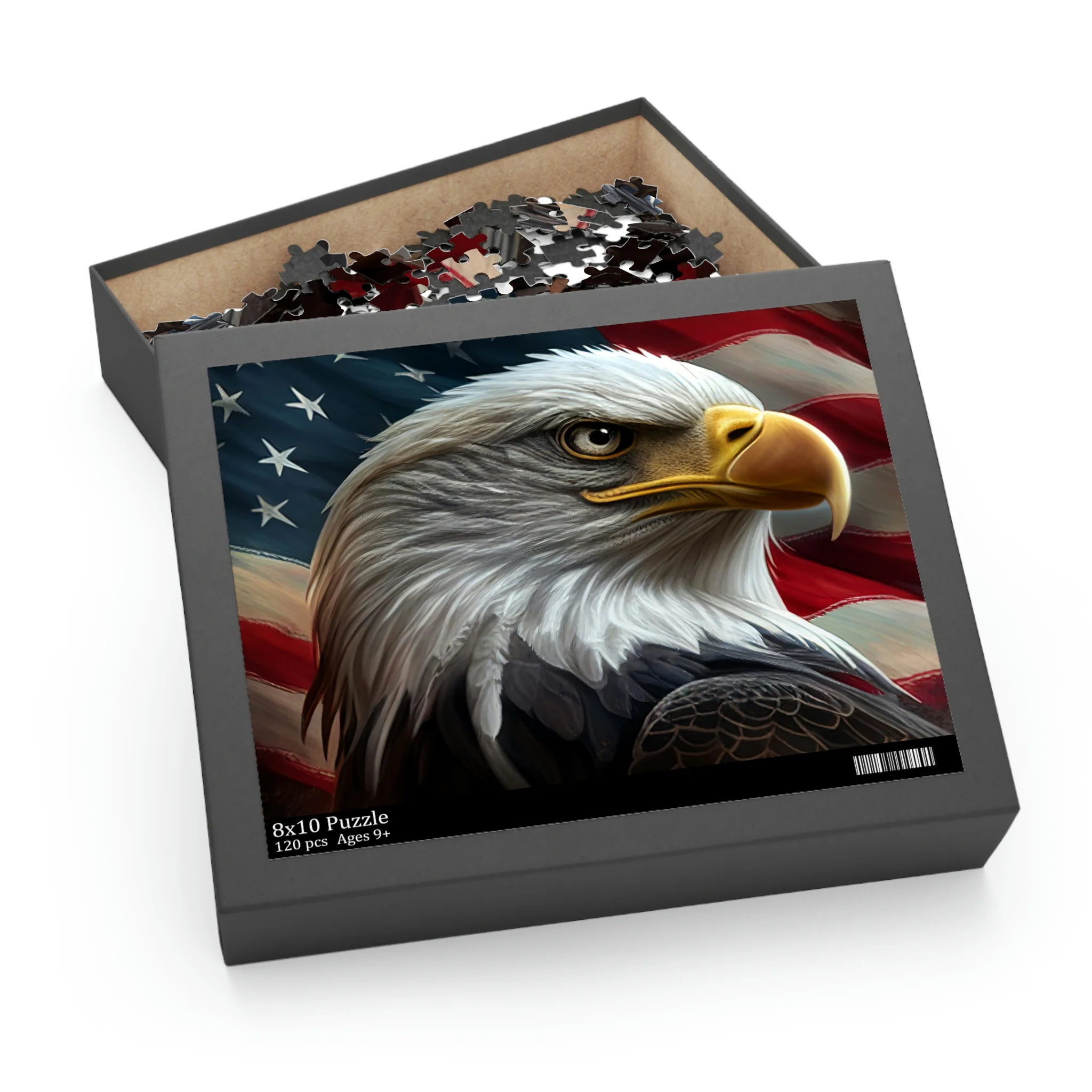 USA Flag American Bald Eagle Puzzle (120, 252, 500-Piece) - Image 5