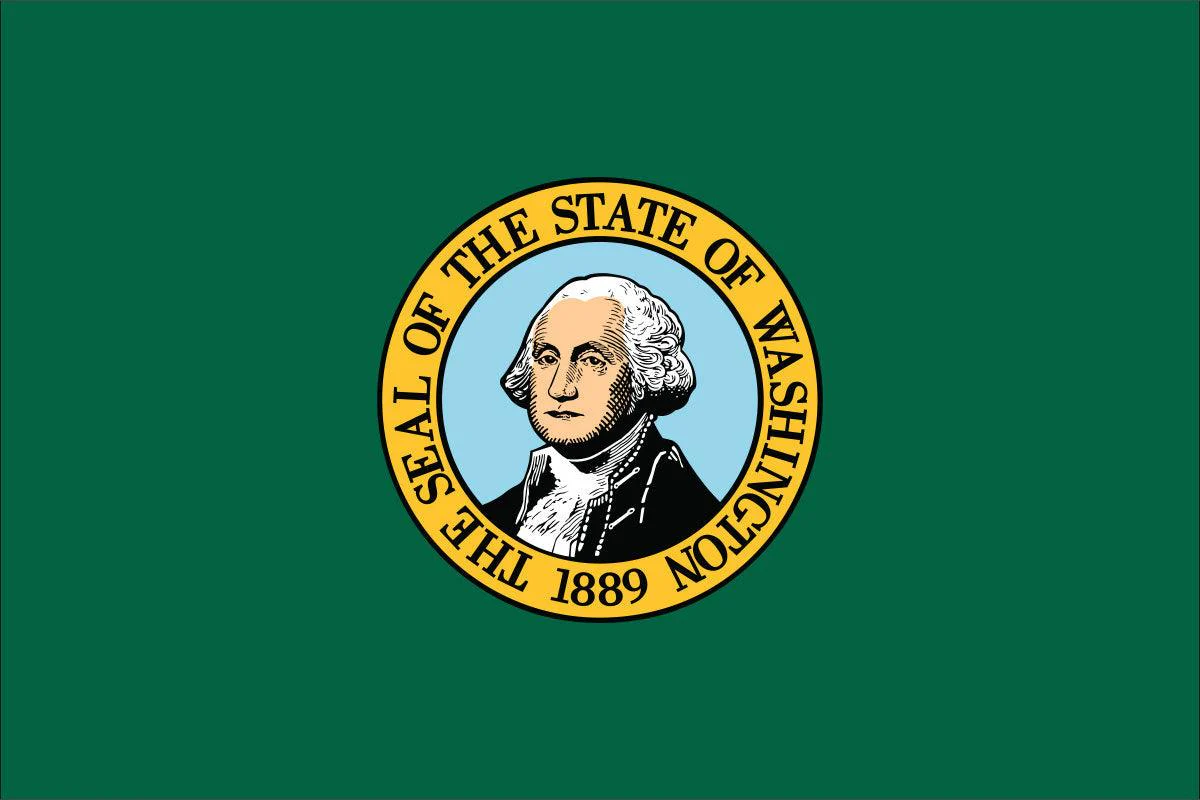 Washington State Flag Made in USA – Double-Sided Heavy Duty Nylon - Image 2